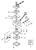 Page B Diagram and Parts List for GTI52  Weed Eater Trimmer